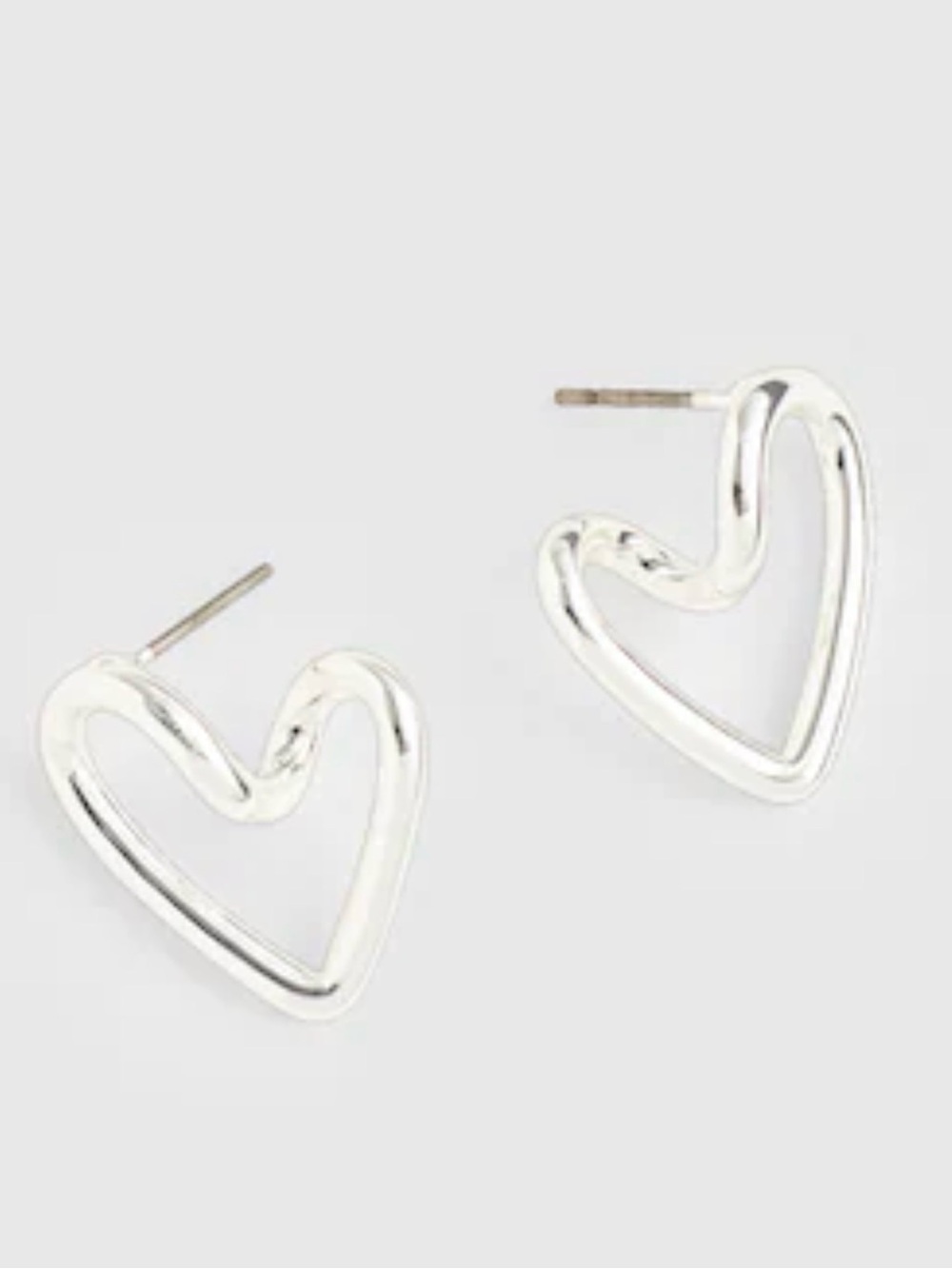 NWT Madewell Looped Heart Hoop Earrings in Warm Silver